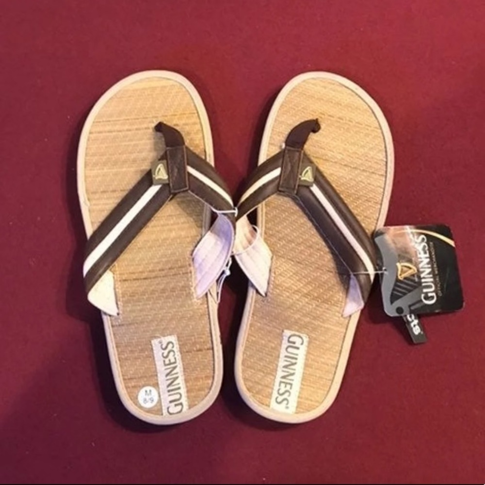 NWT Guinness Beer Flip Flops sz M (8/9)